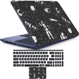 استیکر لپ تاپ راتیانا مدل spa-ce 17 مناسب برای لپ تاپ 15 تا 17 اینچ به همراه برچسب حروف فارسی کیبورد