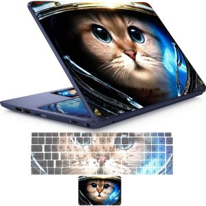 استیکر لپ تاپ راتیانا مدل cat 2 مناسب برای لپ تاپ 15 تا 17 اینچ به همراه برچسب حروف فارسی کیبورد